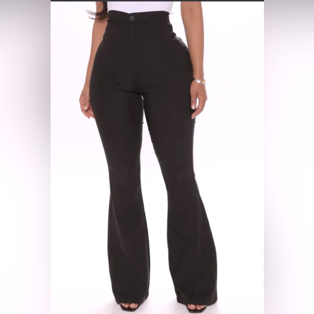 High rise super flared jeans